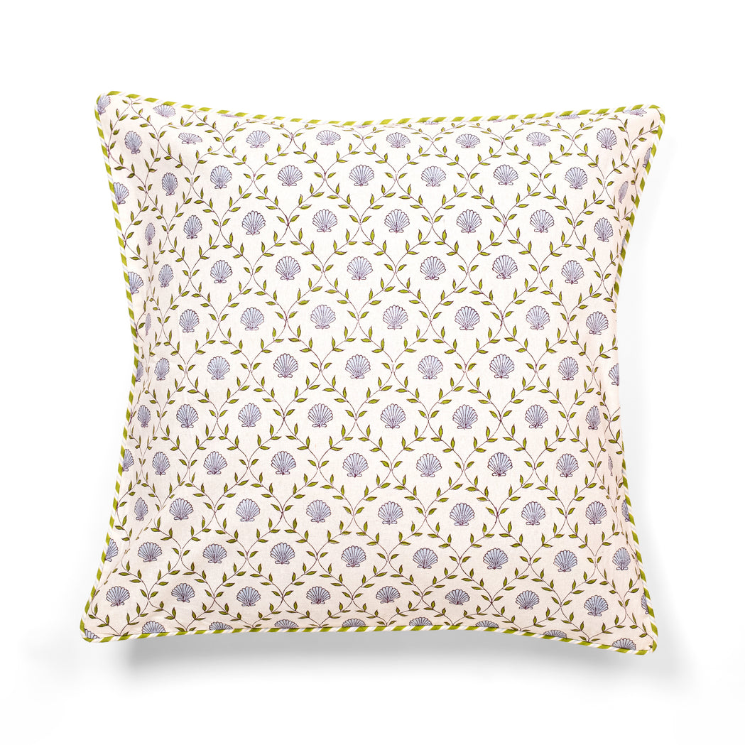 Seashell Blockprint Pillow