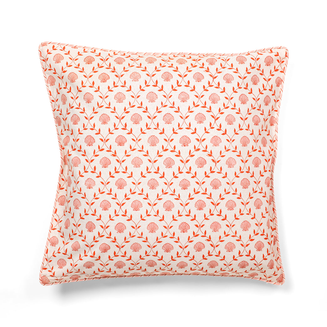 Seashell Blockprint Pillow