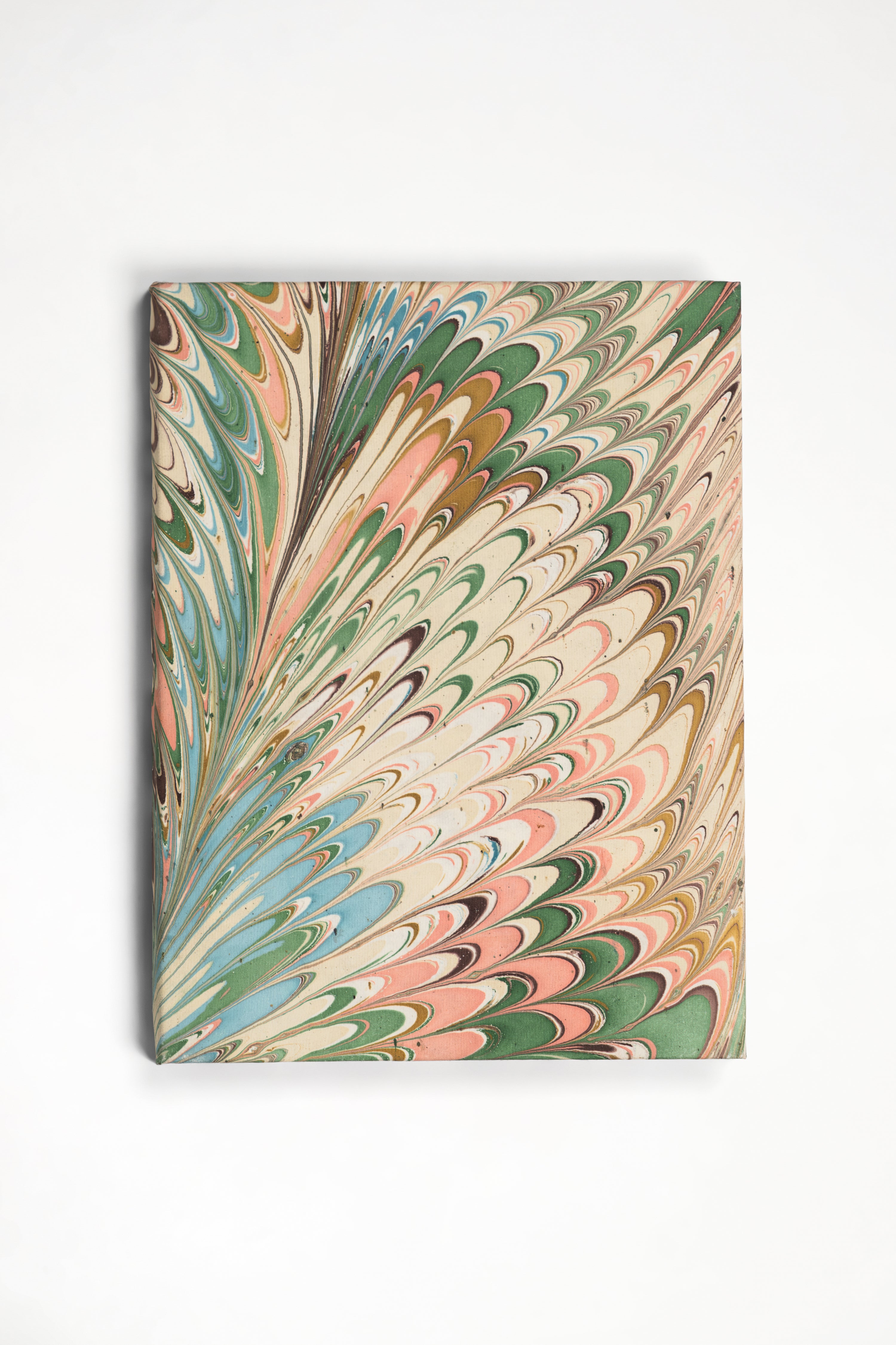 Inner Child hand-marbled mini frame artwork on canvas with multicolored marbling