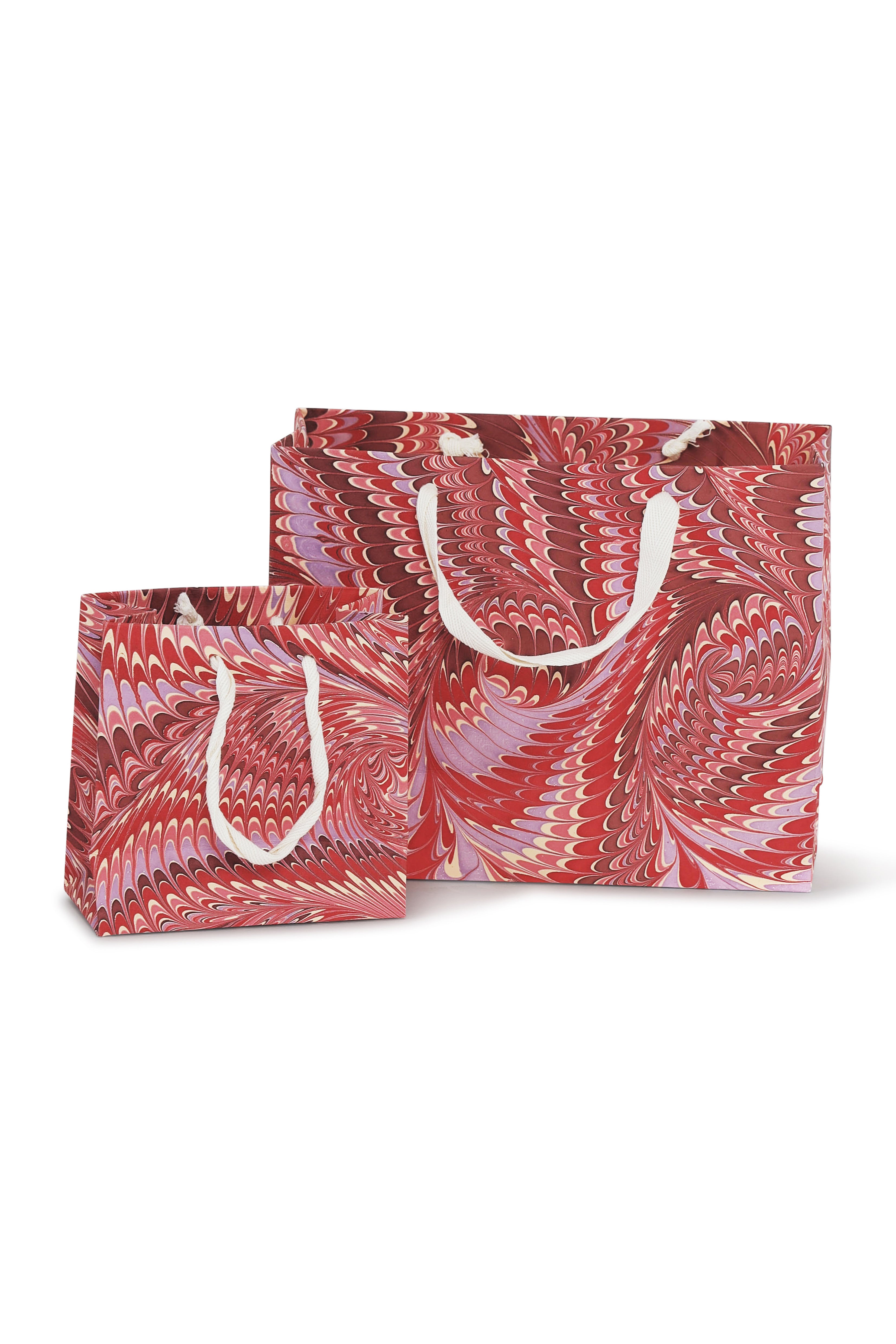 Florentine pink hand marbled gift bags in various sizes from Inner Child