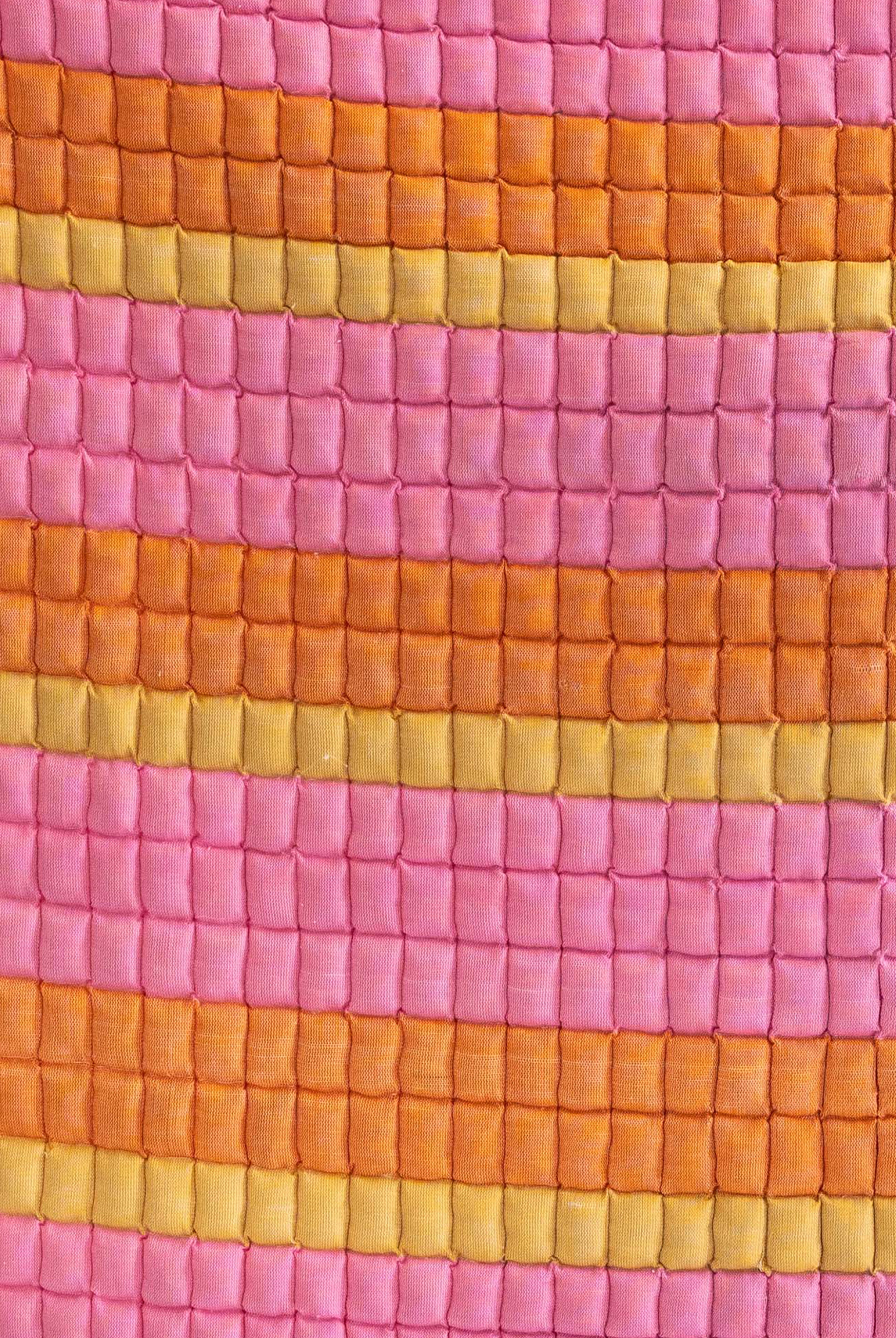Inner Child Creamsicle Sujani quilt close-up texture