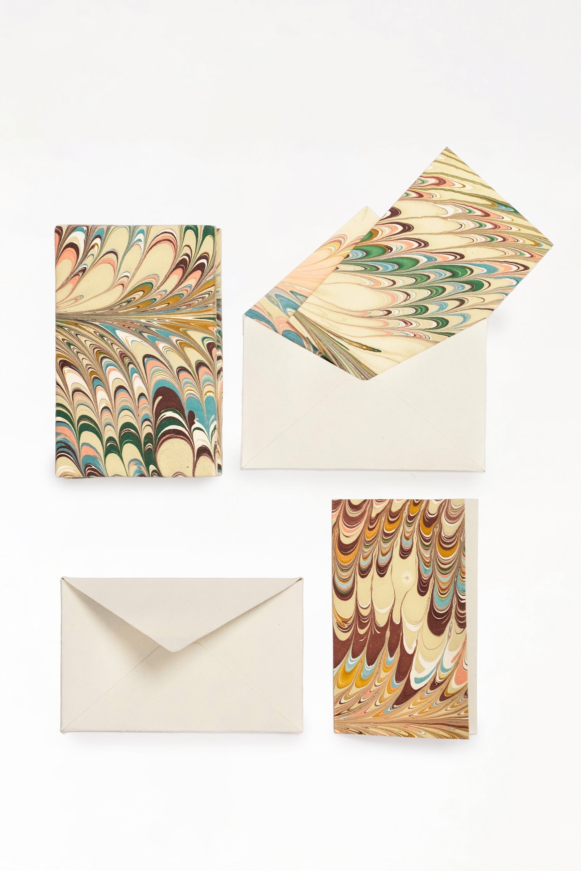 Hand-Marbled Stationery