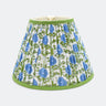 10” Pleated Blockprint Empire Lampshade — Araminta Blue