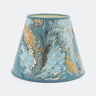 10" Hand-Marbled Empire Lampshade —  Nila Feathers
