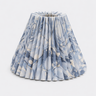 10" Hand-Marbled Pleated Empire Lampshade — Ocean Wave