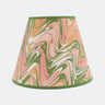 10" Hand-Marbled Empire Lampshade — Peony Bloom