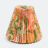 10" Hand-Marbled Pleated Empire Lampshade — Peony Bloom