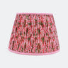 14” Pleated Blockprint Empire Lampshade — Pink Arch