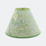 16" Hand-Marbled Empire Lampshade — Seaglass Peacock