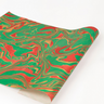 Hand Marbled Holiday Wave Gift Wrapping Paper Sheet - Pack of 5