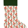 Blockprint Stocking in Holiday Forget-Me-Not