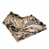 Nesting Scalloped Hand-Marbled Trays in Cacao Espresso