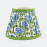 6" Mini Pleated Blockprint Lampshade — Araminta Blue