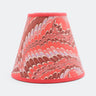 6" Hand-Marbled Clip On Chandelier Sconce Lampshade — Florentine Pink