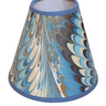 6" Hand-Marbled Empire Lampshade — Nila Feathers (No Fittings)