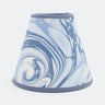 6" Hand-Marbled Clip On Chandelier Sconce Lampshade — Ocean Wave
