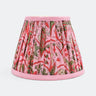 6" Mini Pleated Blockprint Lampshade — Pink Arch