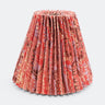 8" Hand-Marbled Pleated Empire Lampshade — Florentine Pink