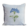 Blue Hydrangea Blockprint Pillow