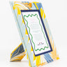Hand-Marbled Picture Frame in Blue & Gold, 4x6
