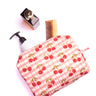 Cherry Makeup Bag in Red Gingham Blockprint