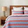 Cherry Red + Blue Sujani Quilt