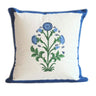 Cobalt Botanical Study Blockprint Pillow