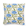 Araminta Blockprint Floral Pillow Cover — Blue