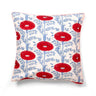 Araminta Blockprint Floral Pillow Cover — Red