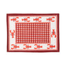 Lobster Red Gingham Blockprint Placemat