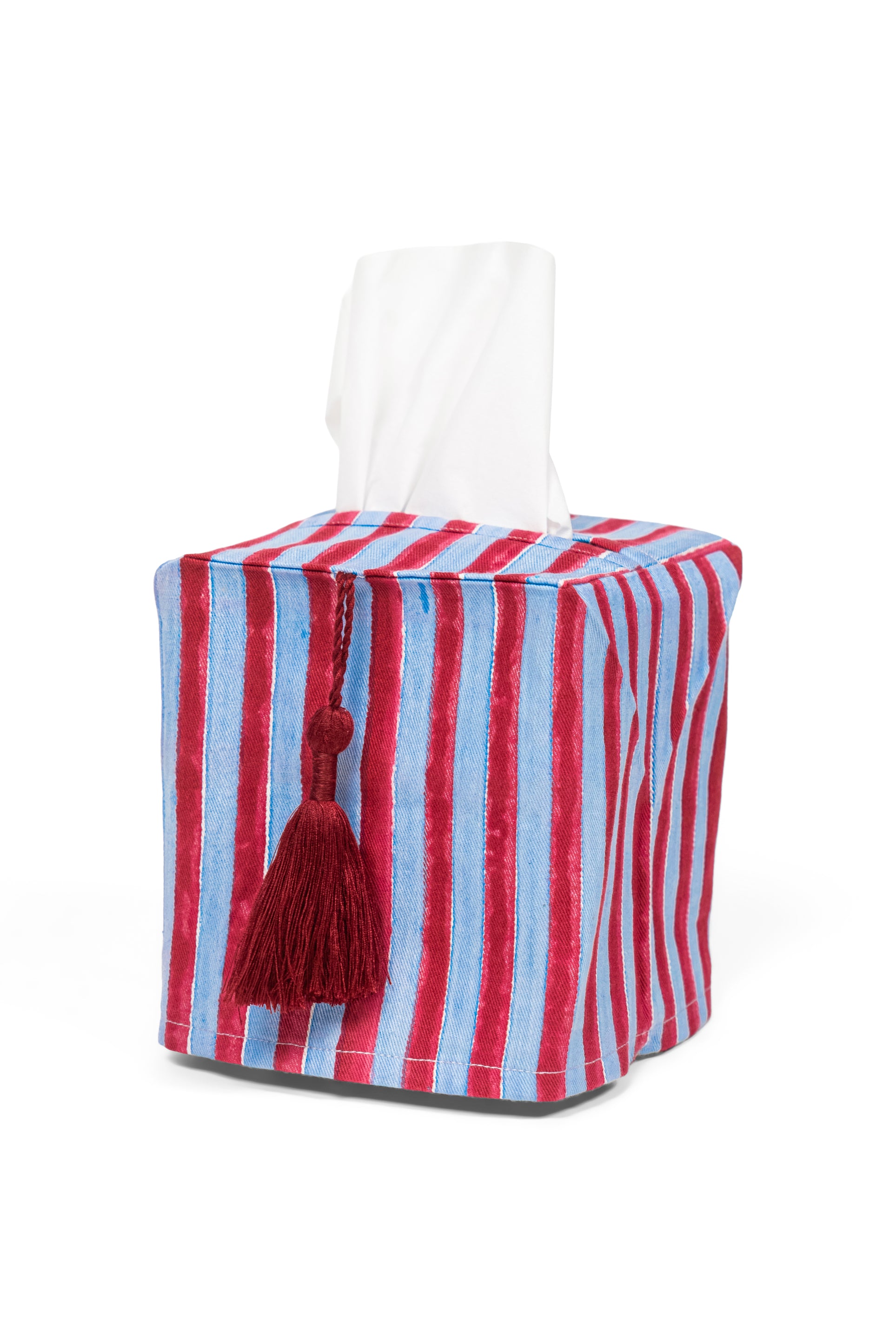 Stripes Blockprint Tissue Box Cover