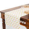 Seashell Blockprint Tablerunner — Orange