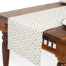 Seashell Blockprint Tablerunner — Blue