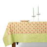 Vintage Floral Stripe Blockprint Tablecloth