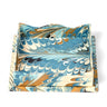 Trinket Cocktail Napkin Tray in Nila Feathers Marbling