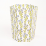 Scallop Waste Bin / Storage Bin in Forget Me Not Blockprint
