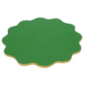 Garden Green Scalloped Lacquerware Placemat Set