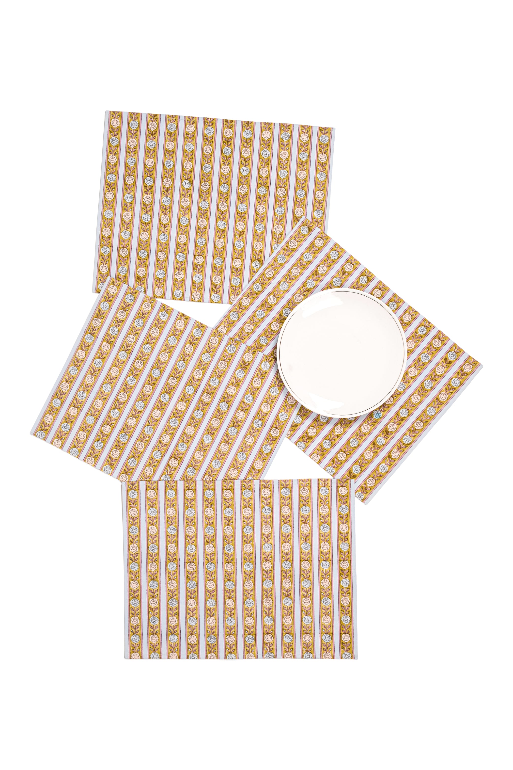 Vintage Floral Stripes Placemat