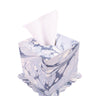 Hand-Marbled Scallop Tissue Box Cover in Ocean Wave