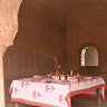 Pink Hydrangea Blockprint Tablecloth