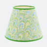10" Empire Hard Back shade in Seaglass Peacock Marbled Paper