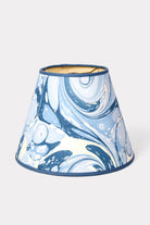 10 inch Empire Hard Back lampshade with Ocean Wave marbled paper design