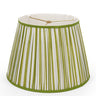 16" Pleated Empire Lampshade — Green and White Stripes