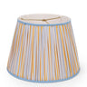 16" Pleated Empire Lampshade — Blue and Orange Stripes