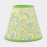 6" Hand-Marbled Clip On Chandelier Sconce Lampshade — Seaglass Peacock