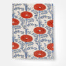 Blockprint A5 Notebook in Araminta Red