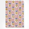 Blockprint A6 Notebook in Purple Daisies