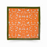Birds of a Feather Orange Blockprint Napkins, Set of 4