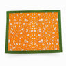Birds of a Feather Orange Blockprint Placemat