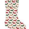 Blockprint Stocking in Holiday Dashing Doxies